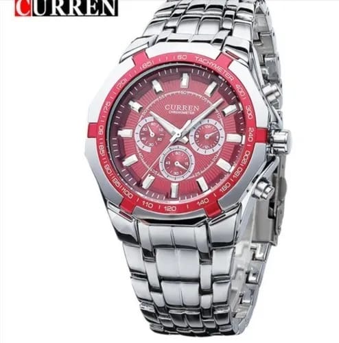 Reloj CURREN REF. 702 Plata/Rojo