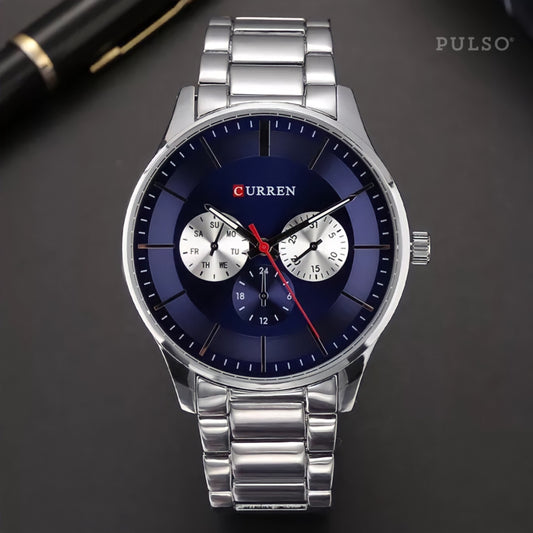 Reloj Curren Ref: 695 Plata/Azul